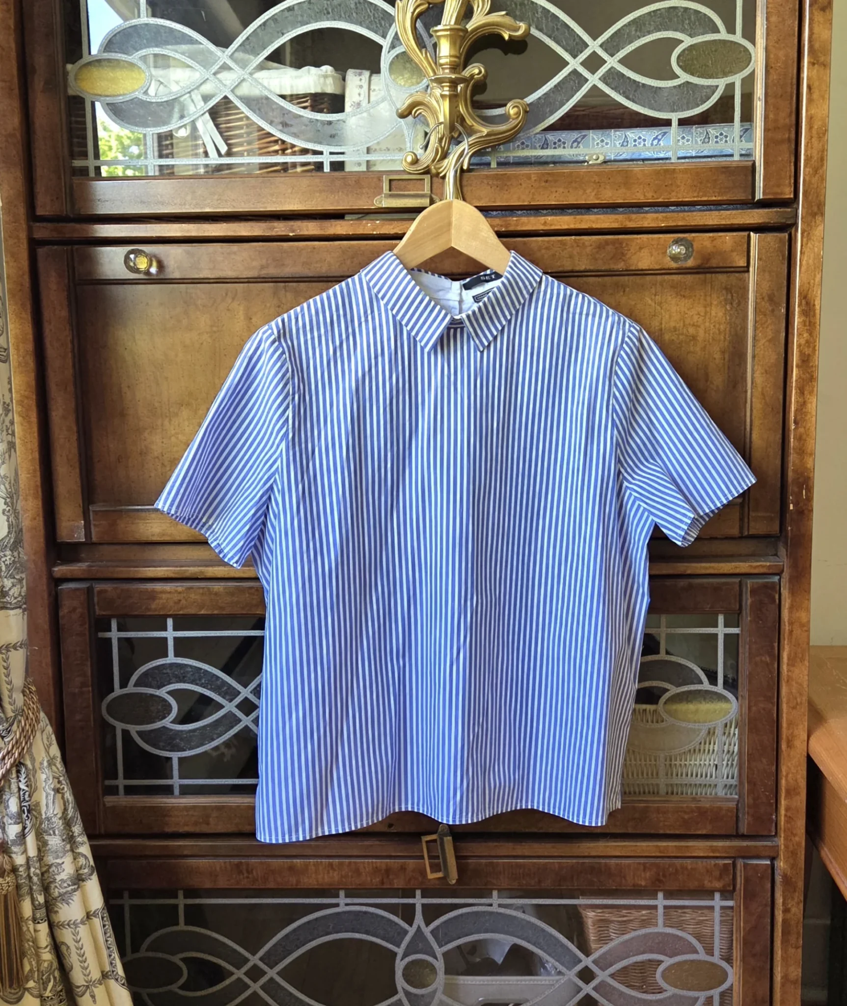 Image for Jolie Blouse rayée bleu et blanc de la marque SET