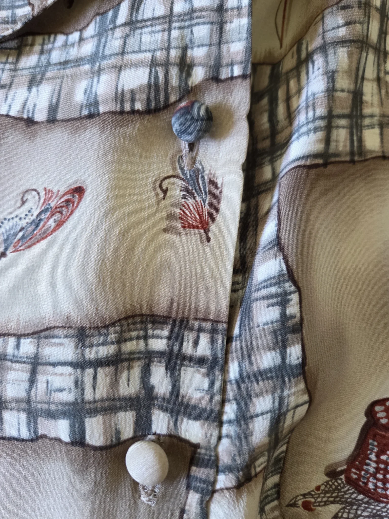 Image for ISHYU 100 % soie-superbe chemise à manches courtes