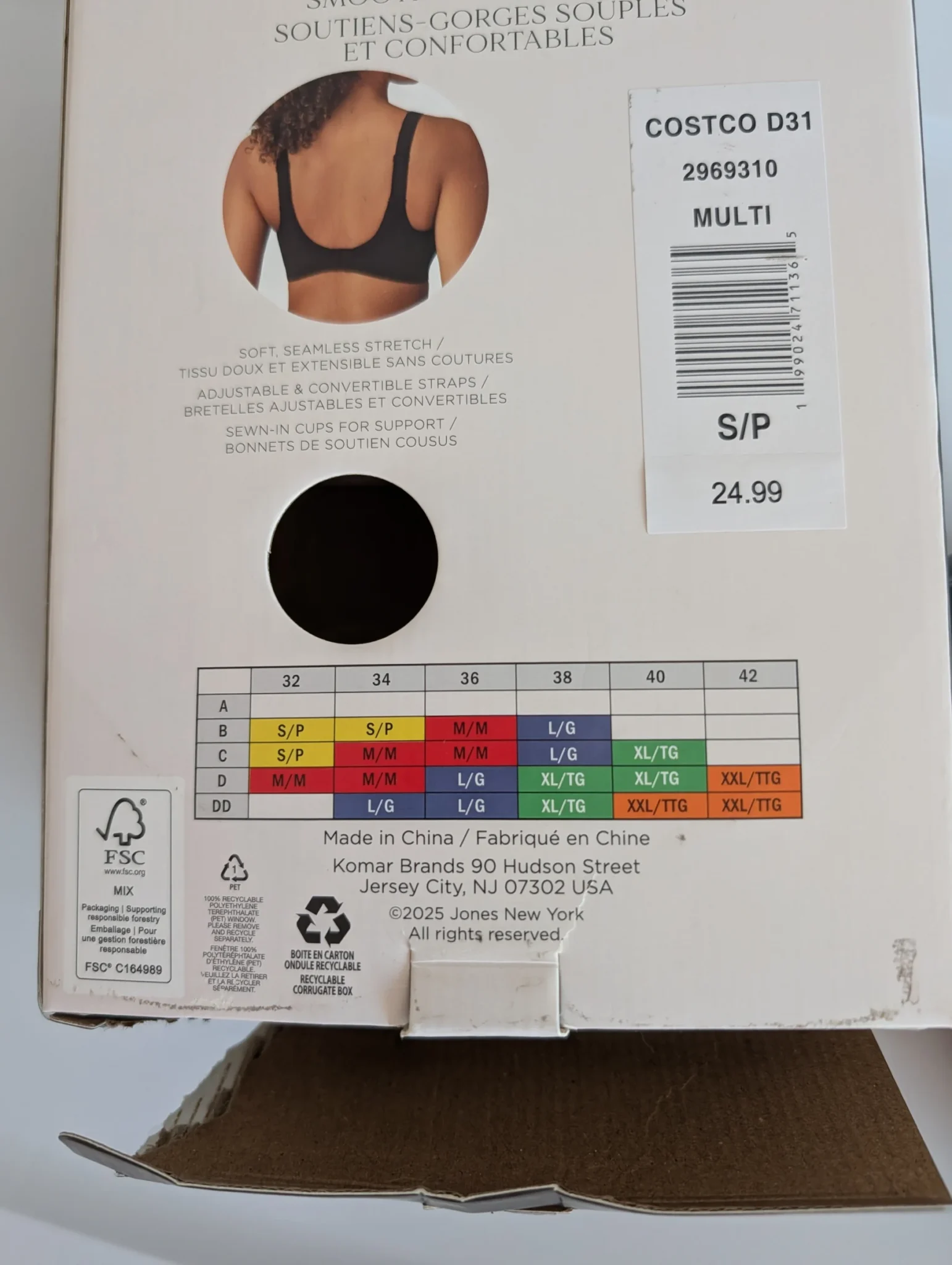 Image for Pqt de 2 brassière Jones new york
