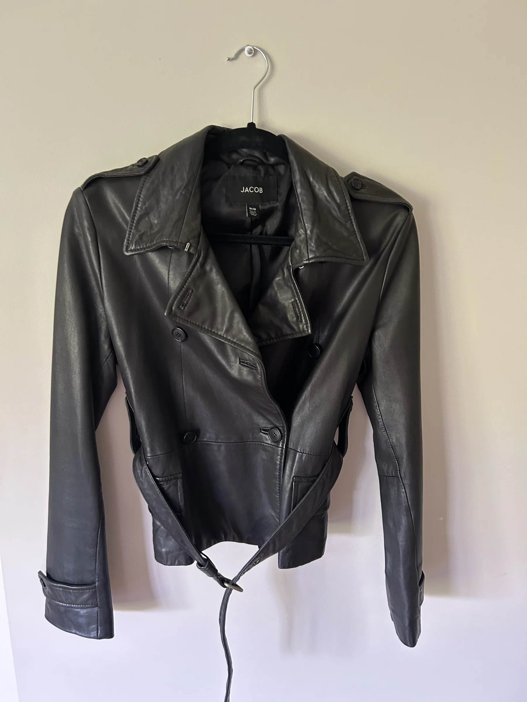 Veste en cuir véritable Jacob seconde main