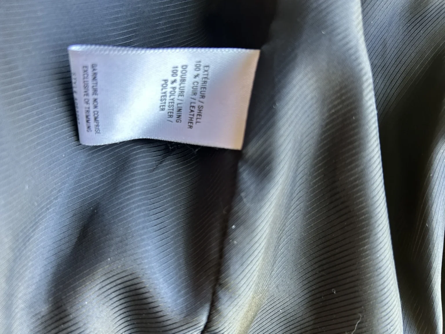 Image for Veste en cuir véritable
