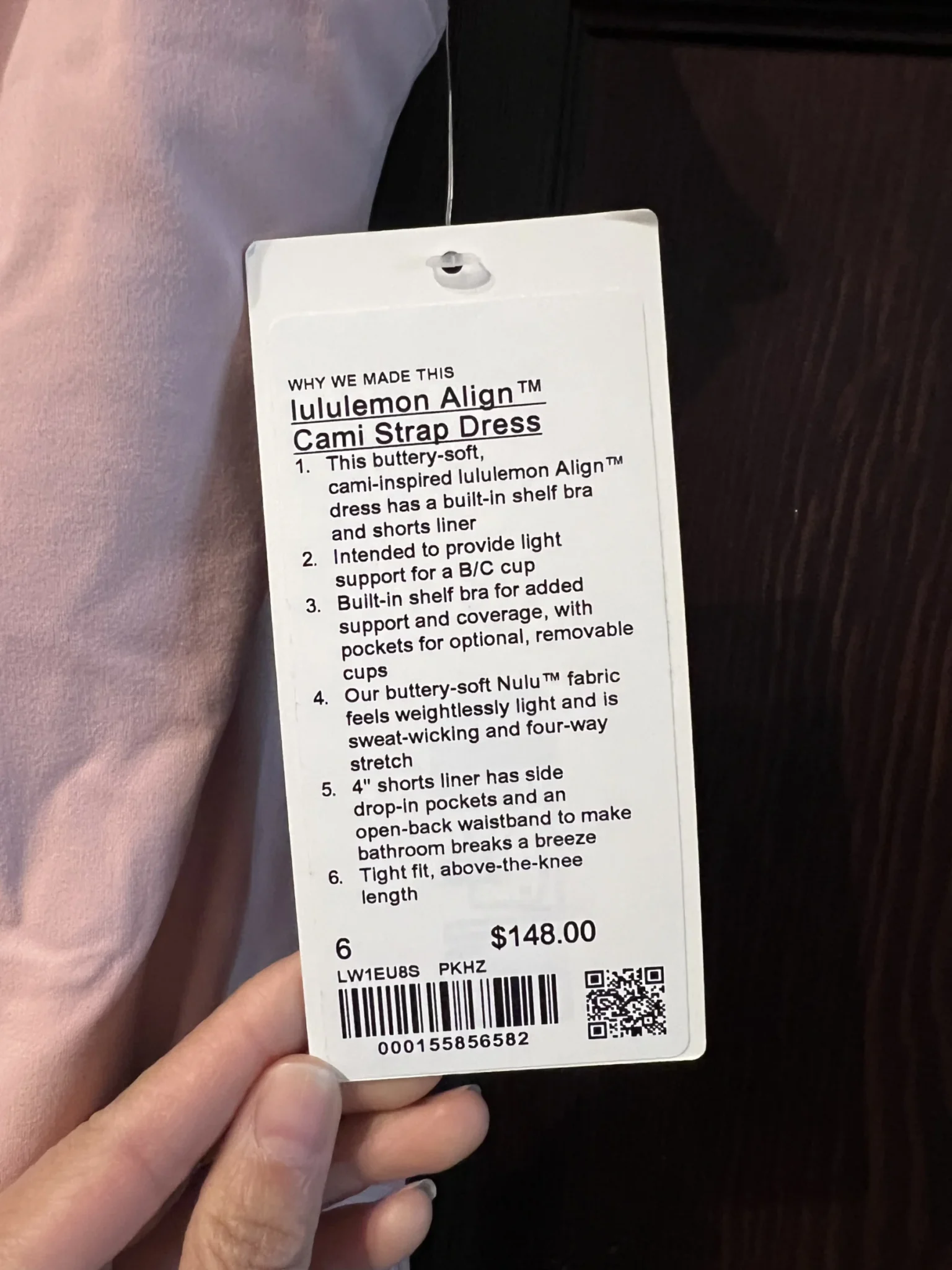Image for Robe Align Lululemon rose pâle
