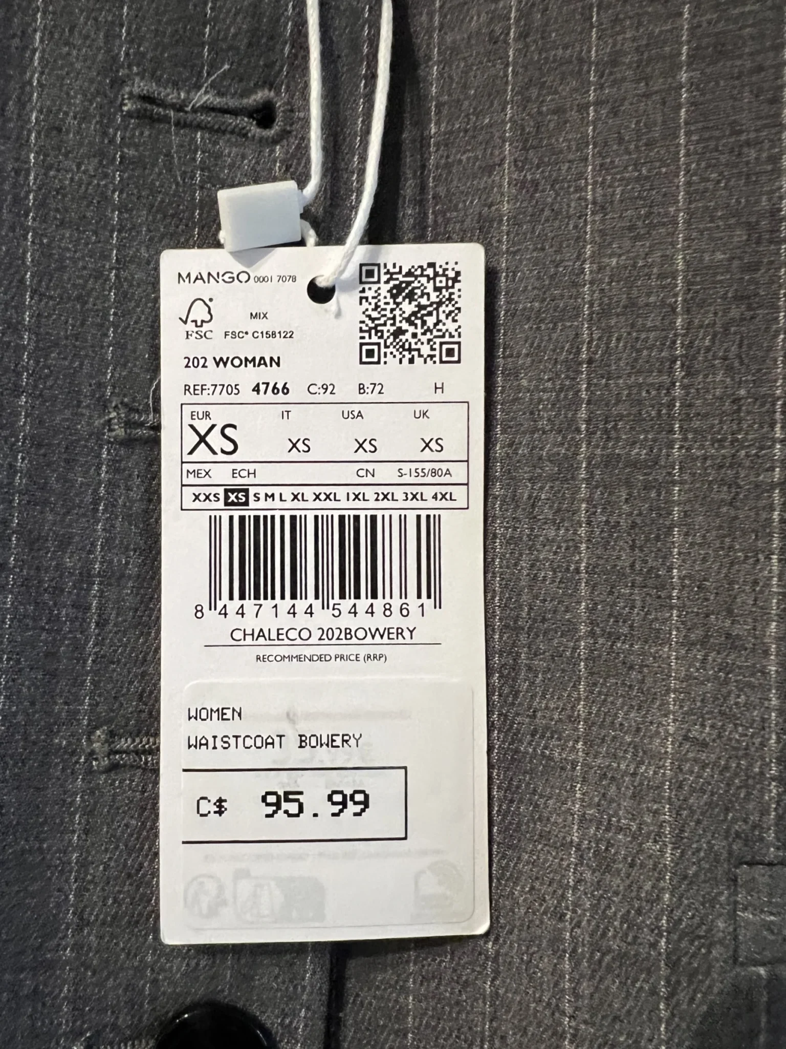 Image for Veste sans manche grise Mango