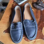 Featured thumbnail for Mocassins Simona Barbieri en daim bleu exceptionnel