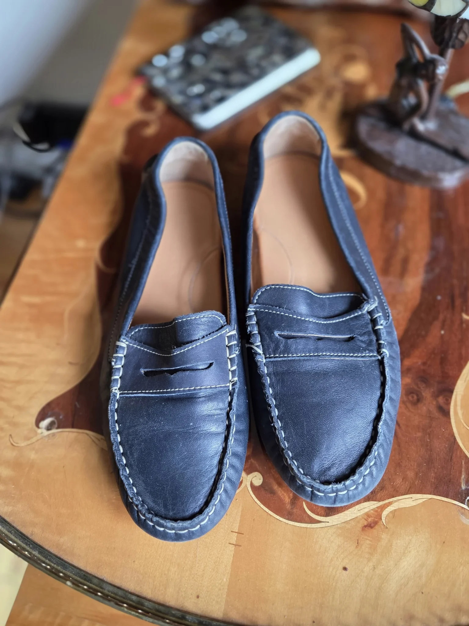 Featured image for Mocassins Simona Barbieri en daim bleu exceptionnel