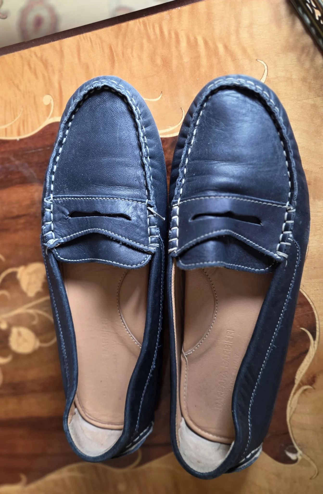 Image for Mocassins Simona Barbieri en daim bleu exceptionnel