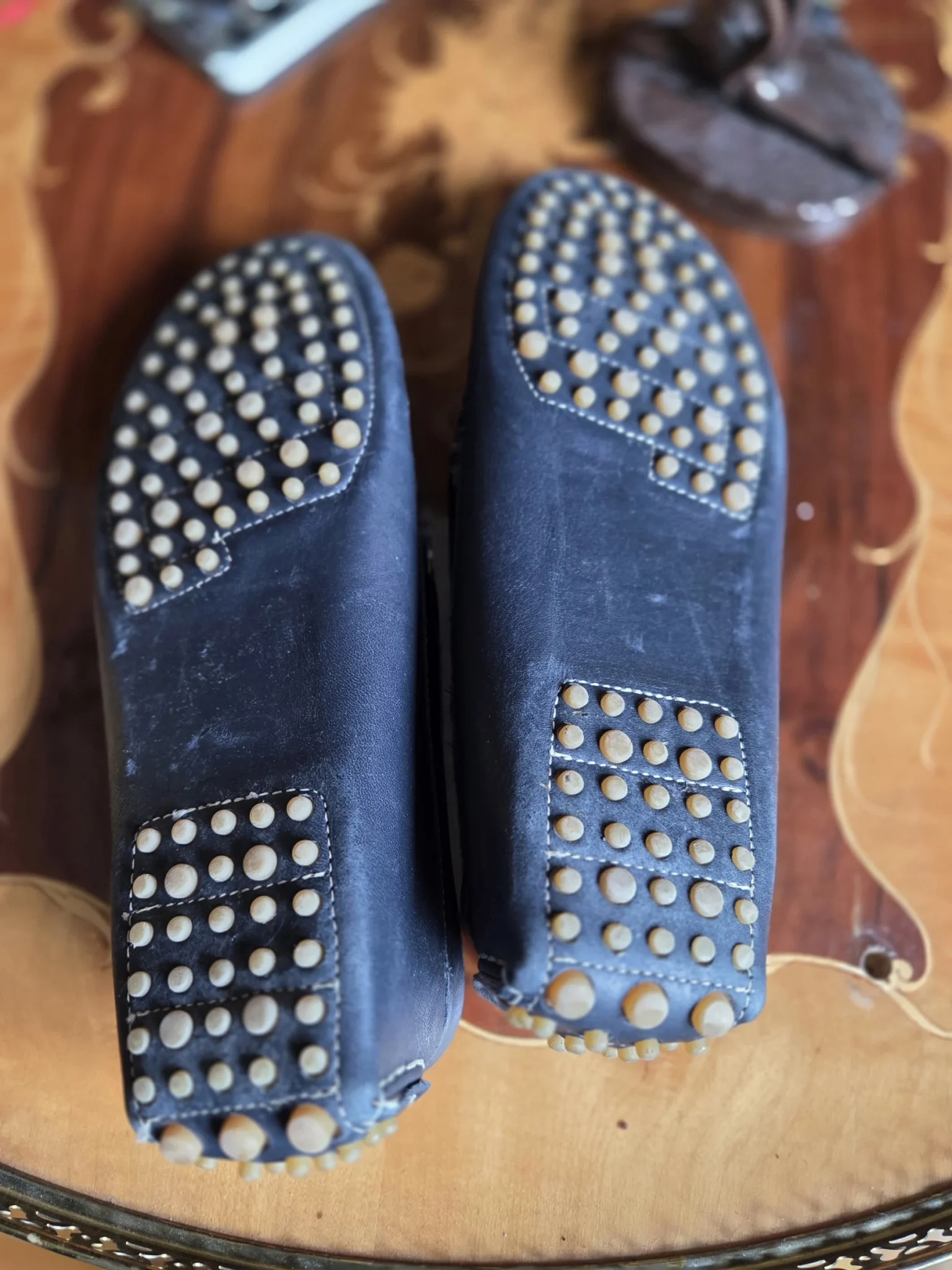 Image for Mocassins Simona Barbieri en daim bleu exceptionnel