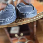 Thumbnail for Mocassins Simona Barbieri en daim bleu exceptionnel