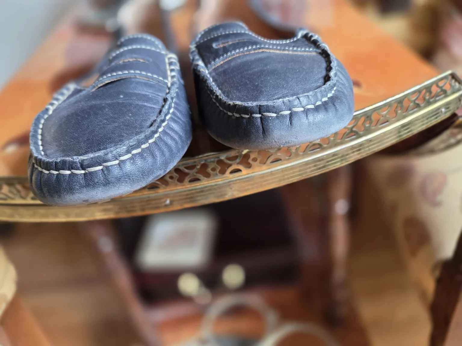 Image for Mocassins Simona Barbieri en daim bleu exceptionnel