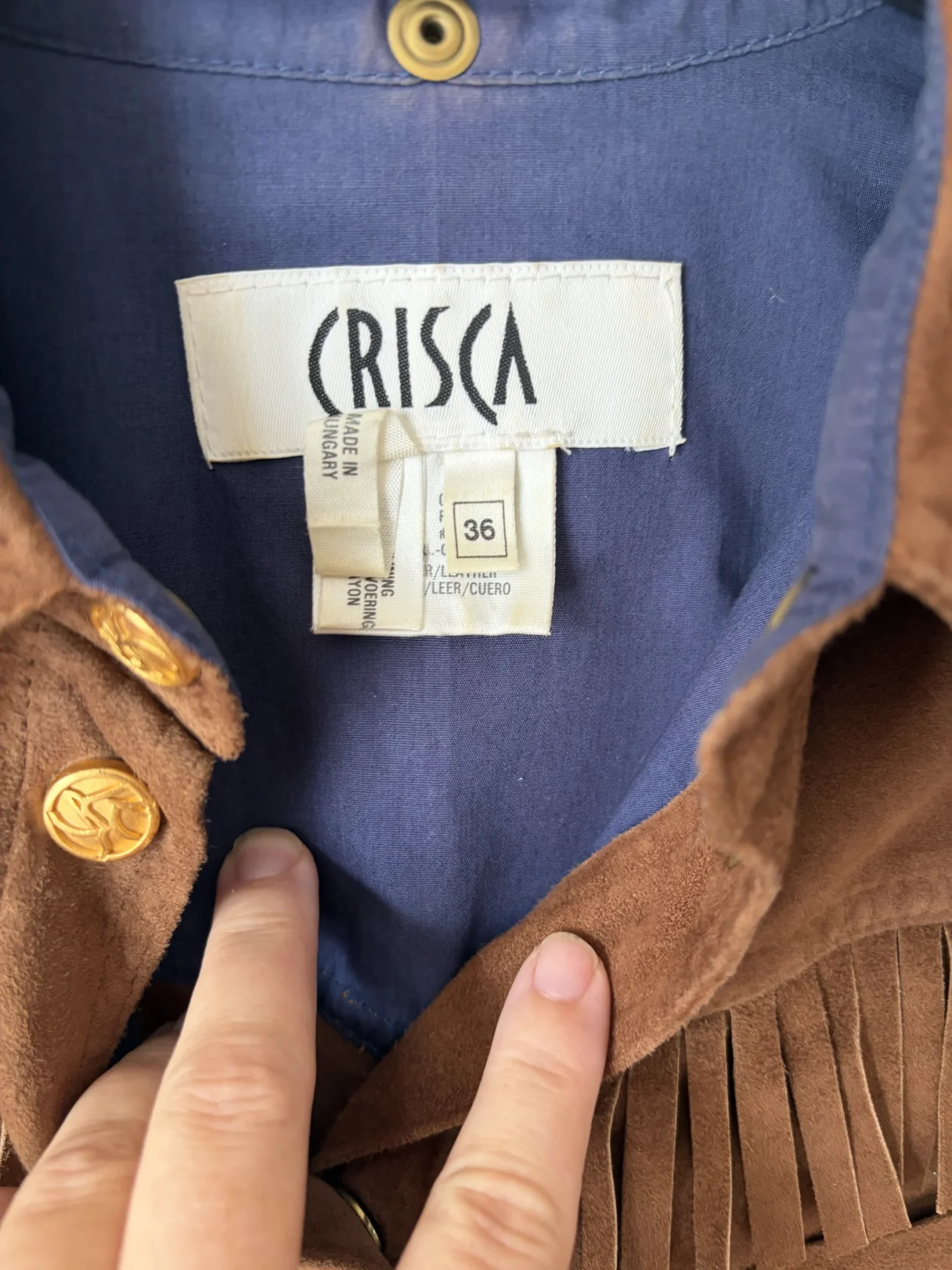 Image for Chemise 100% Suède Crisca