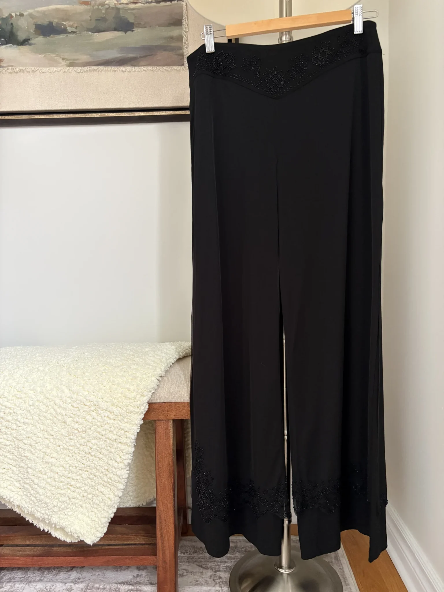 Featured image for Trousers with vintage beads