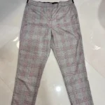 Thumbnail for Pantalon à carreau 3/4 gris et rose