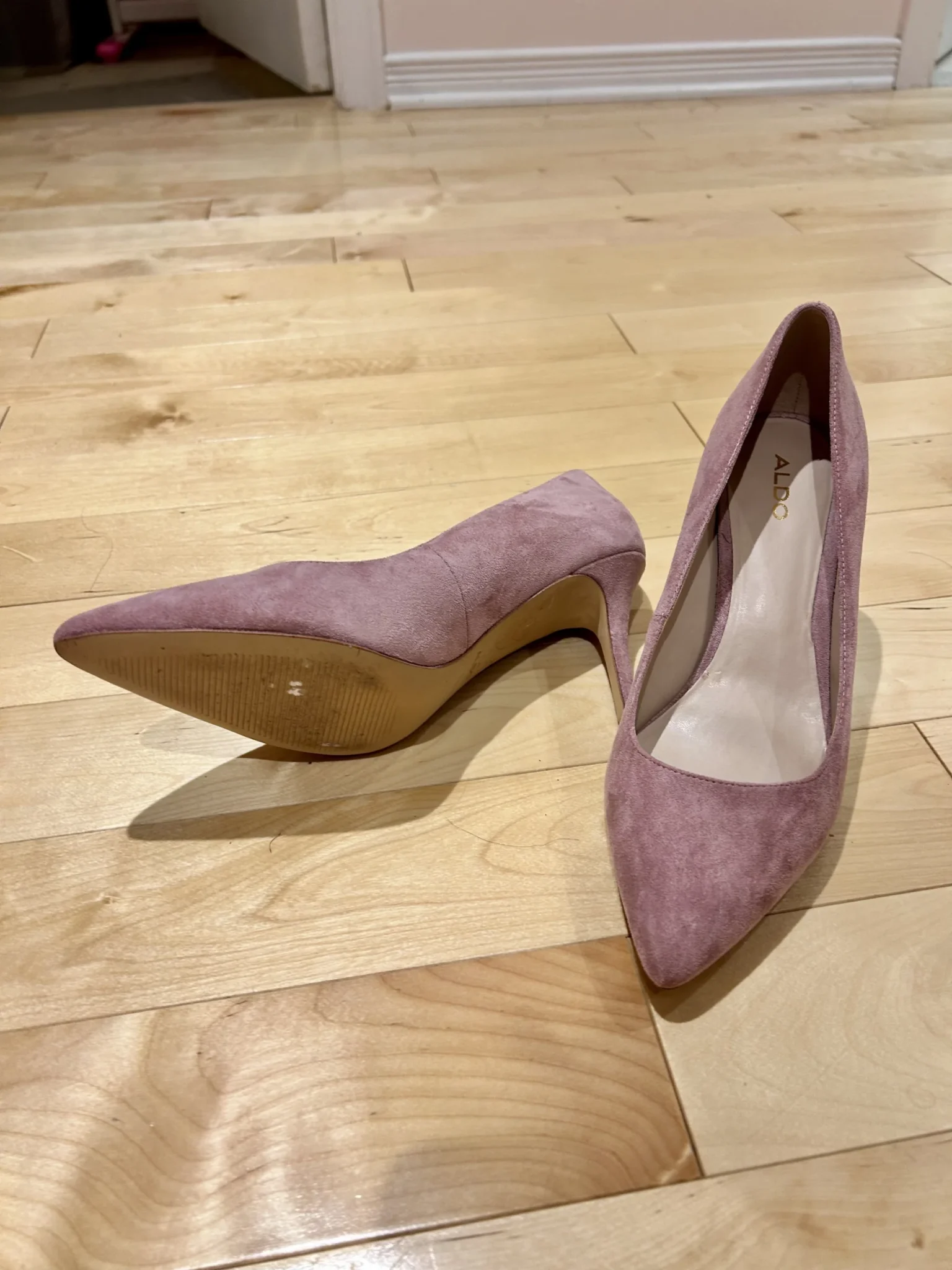 Image for Chaussures talons Suède mauve-rose