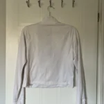 Thumbnail for Haut sport blanc zip 3/4