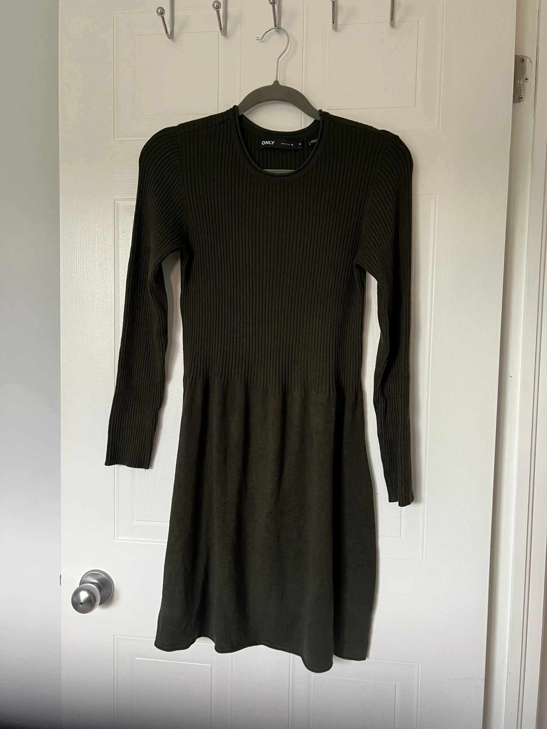 Robe tricot kaki Only seconde main