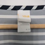 Thumbnail for Robe Lolë rayée marine et blanche