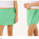 Featured thumbnail for Jupe-short verte à fleurs