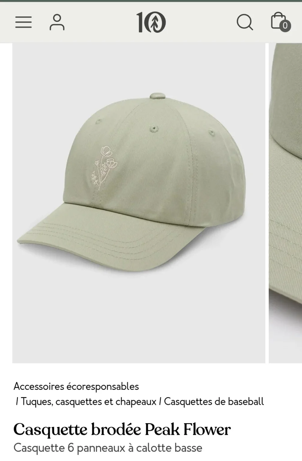 Image for Casquette brodée Tentree