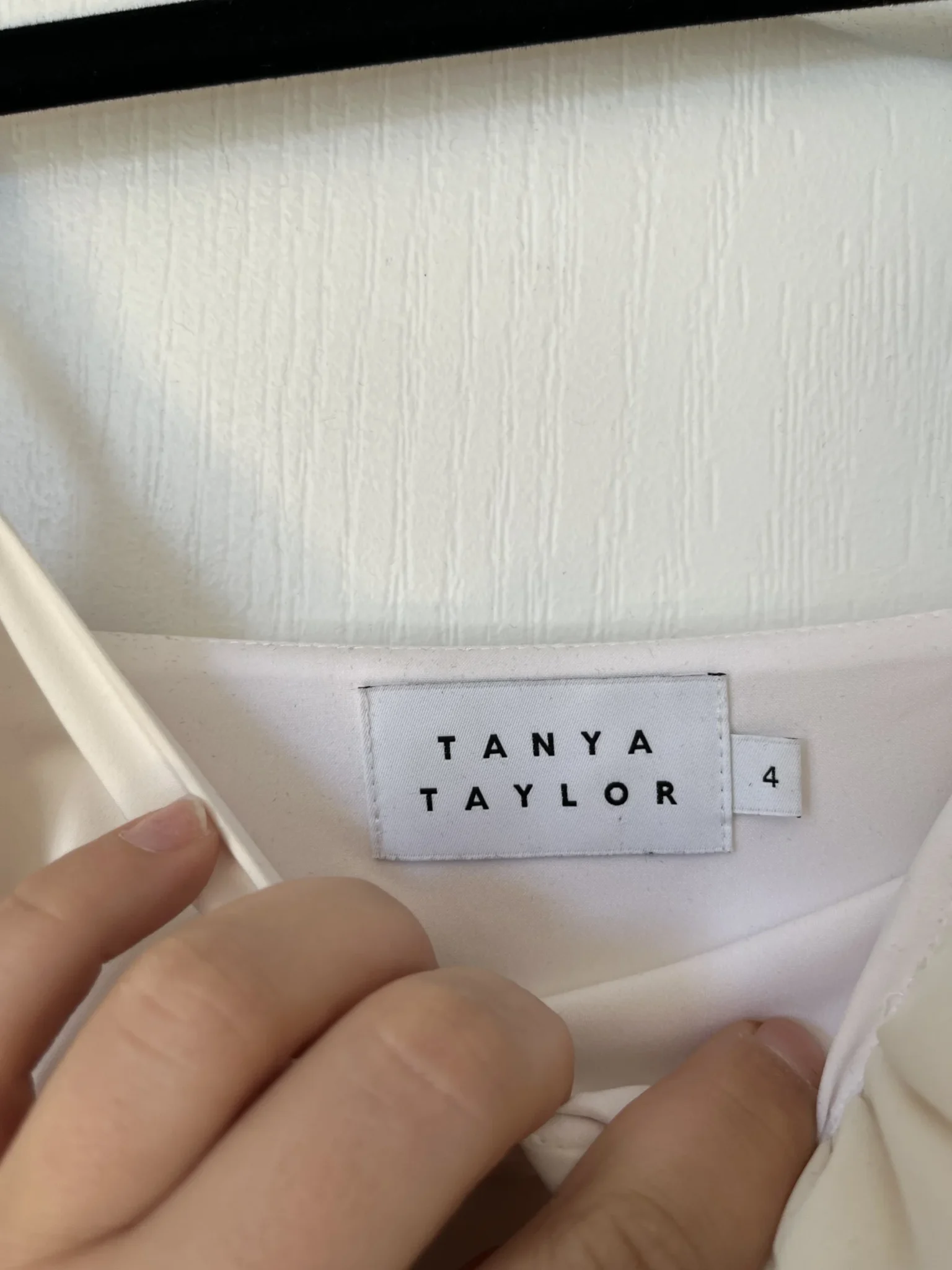 Image for Tanya Tailor white dress with ruffles size 4 model Amy