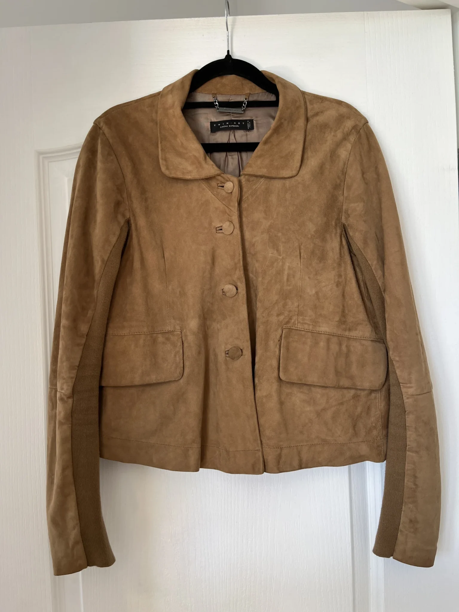 Image for Twin-set jacket in brown suede, size S
