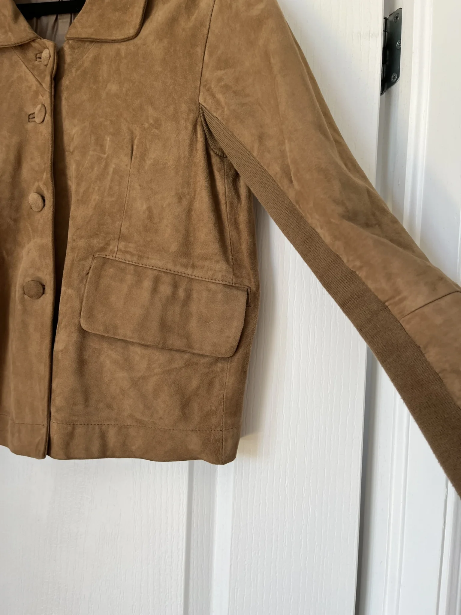 Image for Twin-set jacket in brown suede, size S