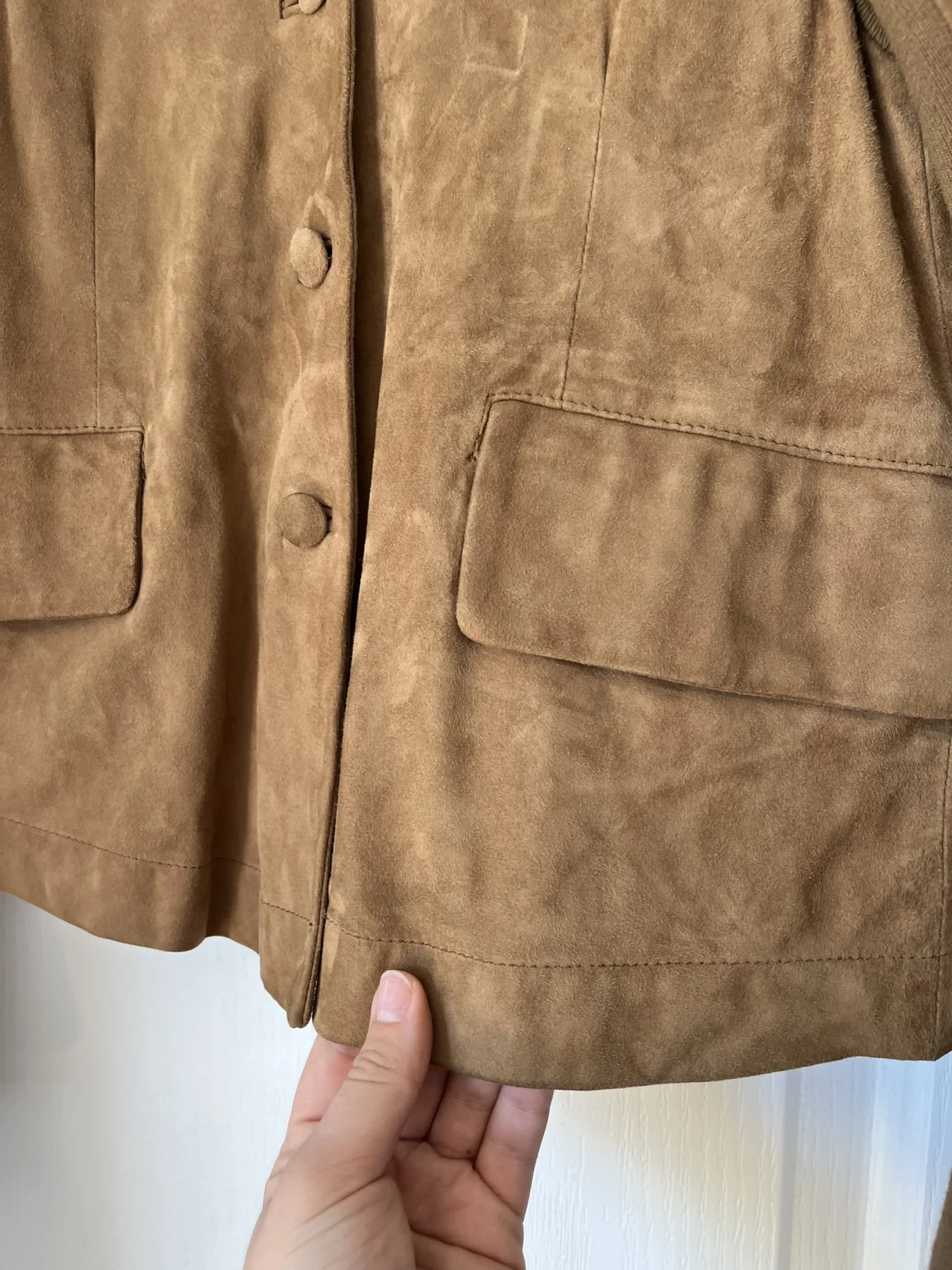 Image for Twin-set jacket in brown suede, size S
