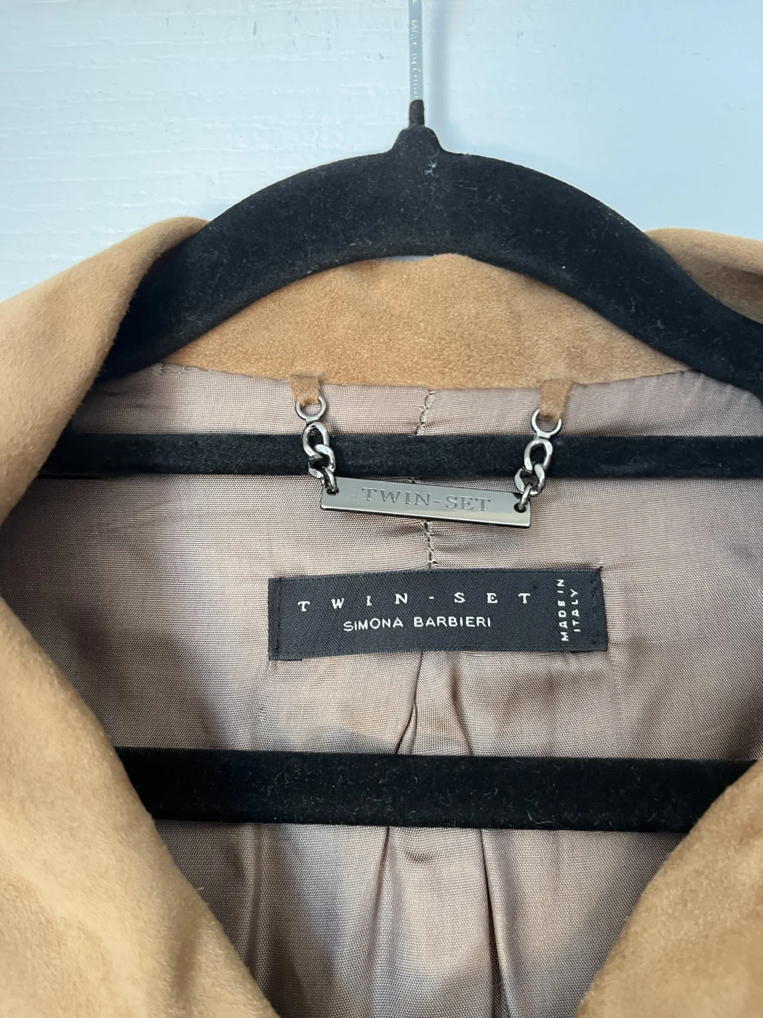Image for Twin-set jacket in brown suede, size S