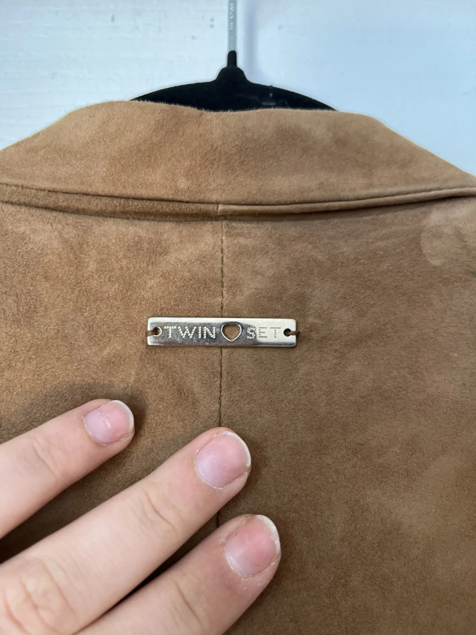 Image for Twin-set jacket in brown suede, size S