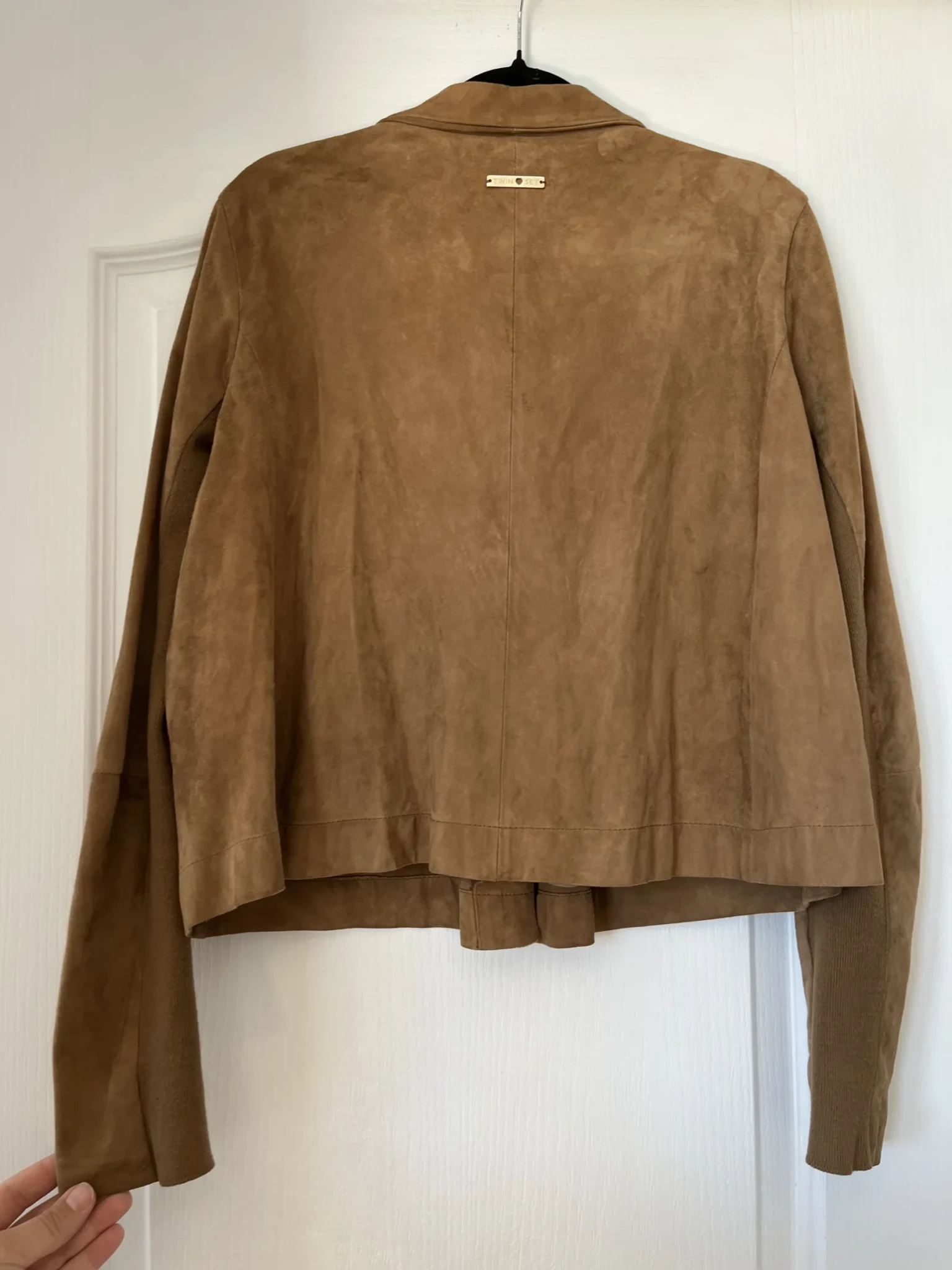 Image for Twin-set jacket in brown suede, size S