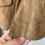 Thumbnail for Twin-set jacket in brown suede, size S