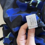 Thumbnail for Proenza Schouler asymmetrical blue and black patterned top size 2