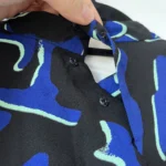 Thumbnail for Proenza Schouler asymmetrical blue and black patterned top size 2