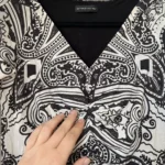 Thumbnail for Robe Etro blanche et noir à motifs taille 44IT soit un L