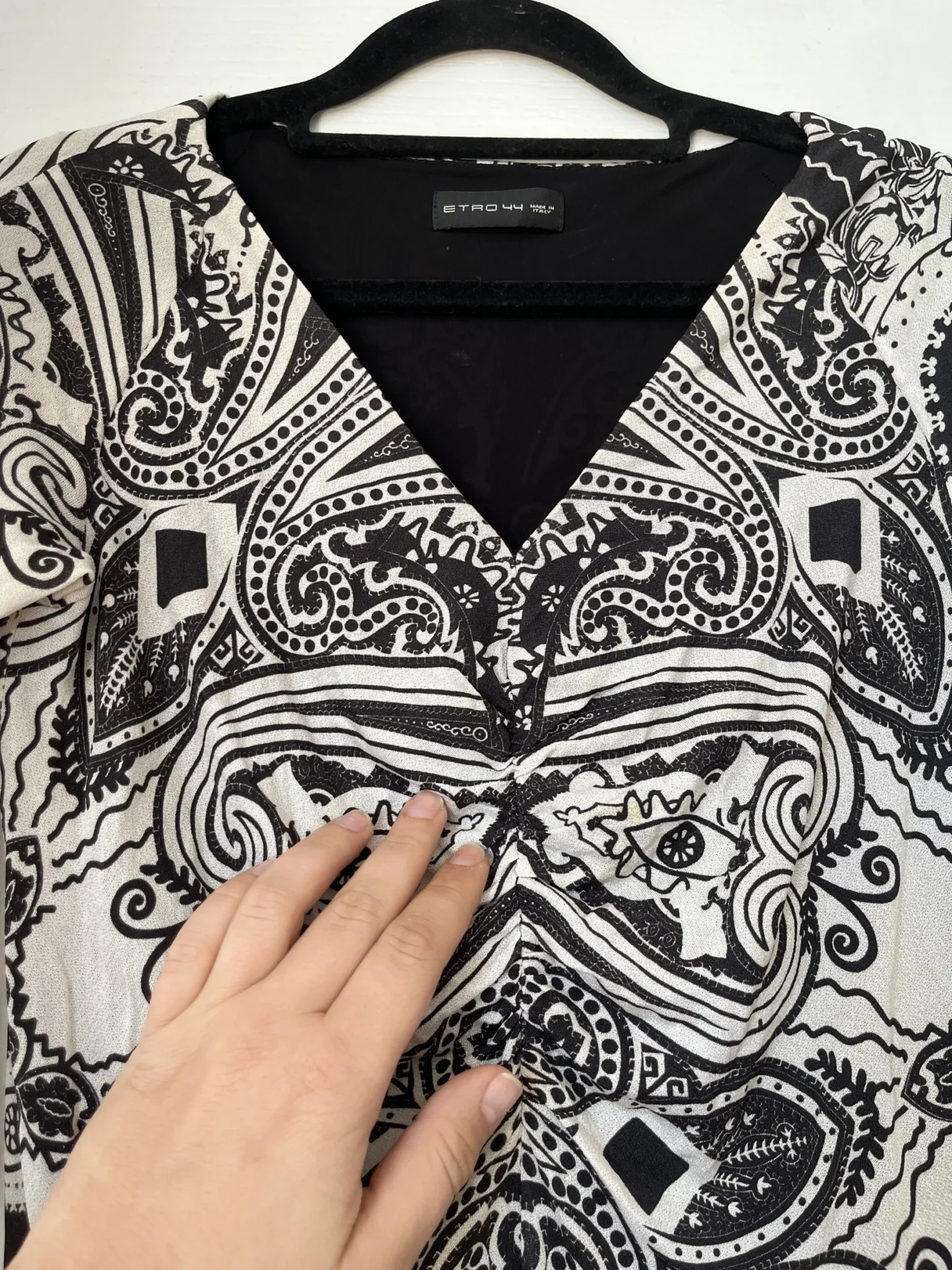 Image for Robe Etro blanche et noir à motifs taille 44IT soit un L