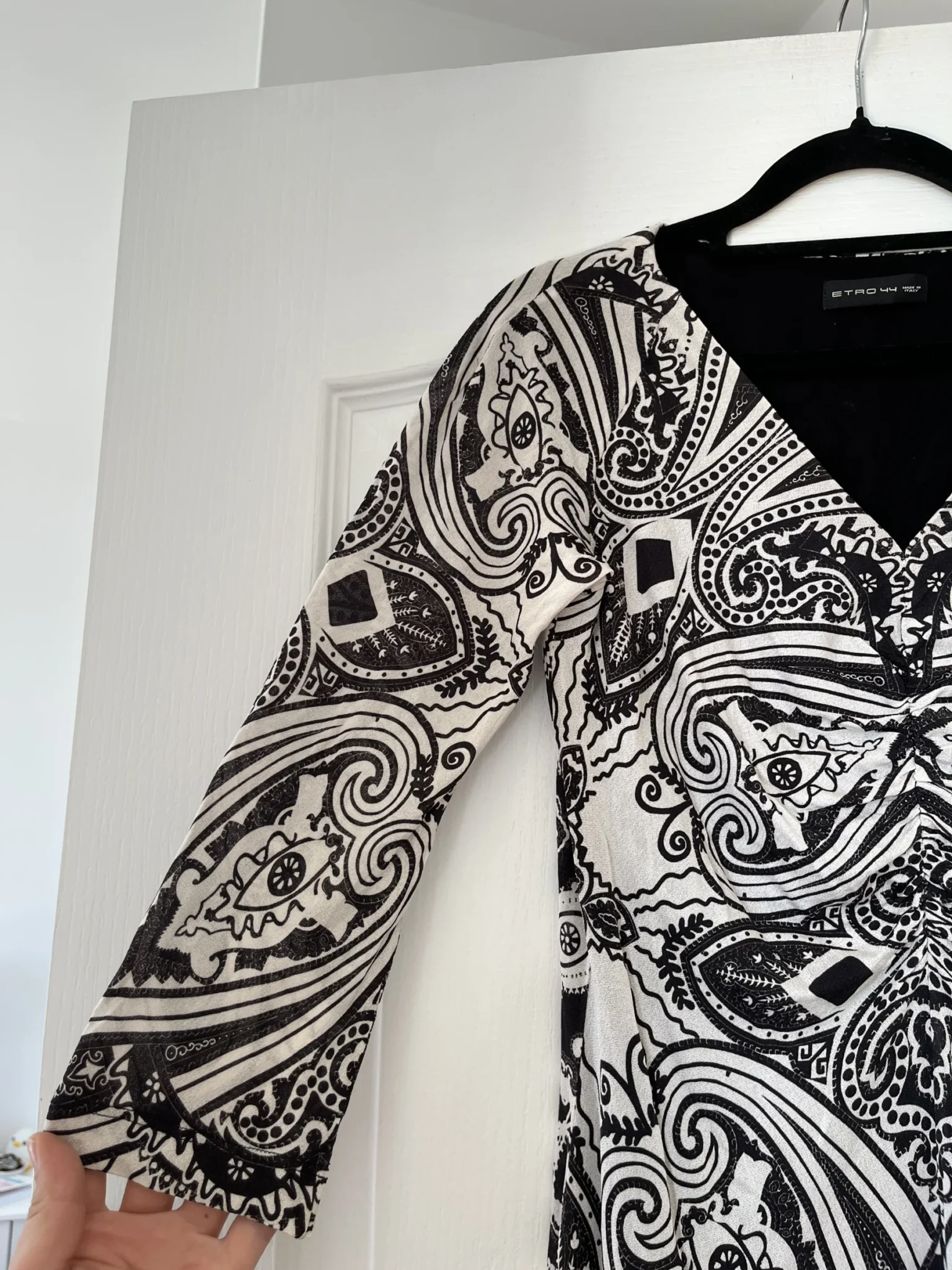 Image for Robe Etro blanche et noir à motifs taille 44IT soit un L
