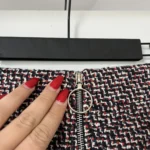 Thumbnail for Maje tweed skirt size 38 blue white and red