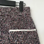 Thumbnail for Maje tweed skirt size 38 blue white and red