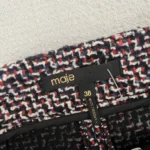 Thumbnail for Maje tweed skirt size 38 blue white and red