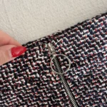 Thumbnail for Maje tweed skirt size 38 blue white and red