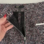 Thumbnail for Maje tweed skirt size 38 blue white and red