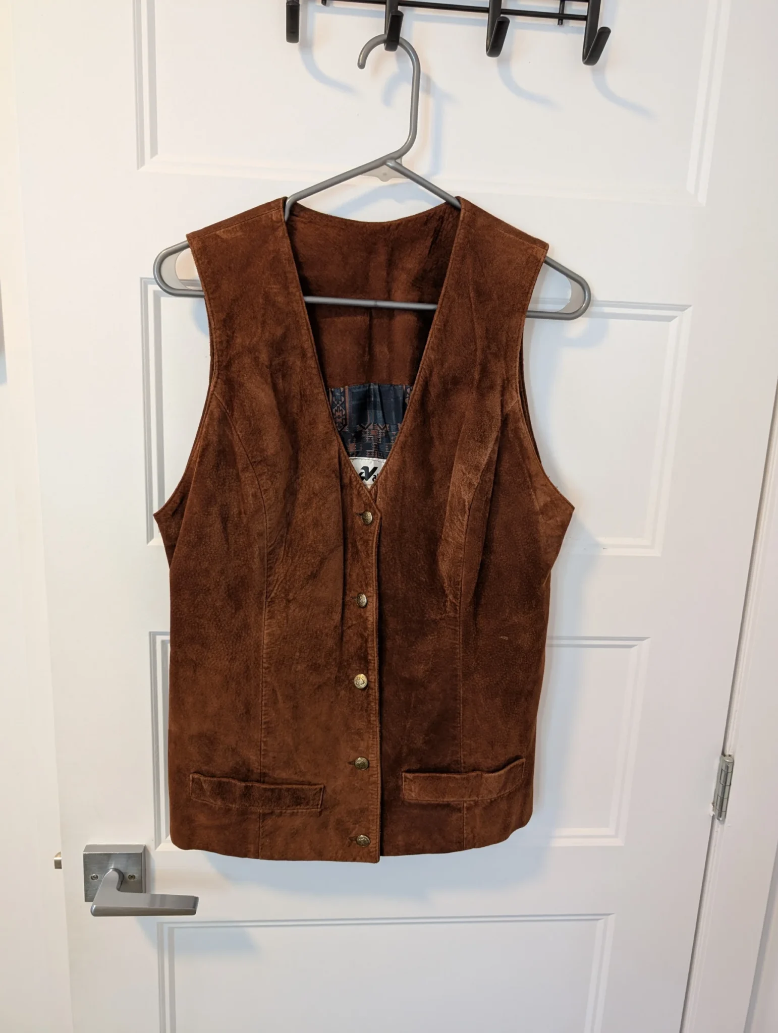 Featured image for Veste vintage en suède Sz L