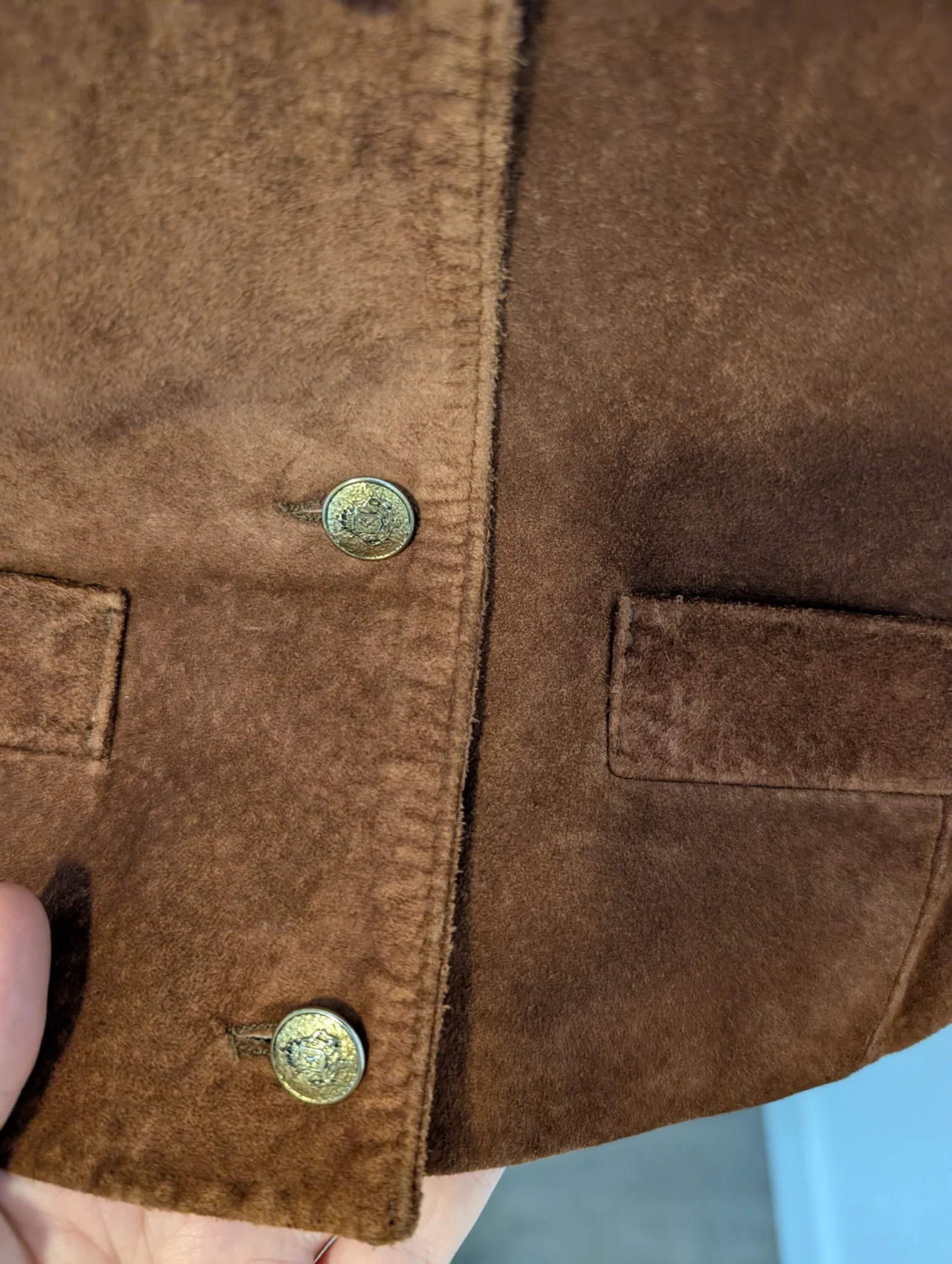 Image for Veste vintage en suède Sz L