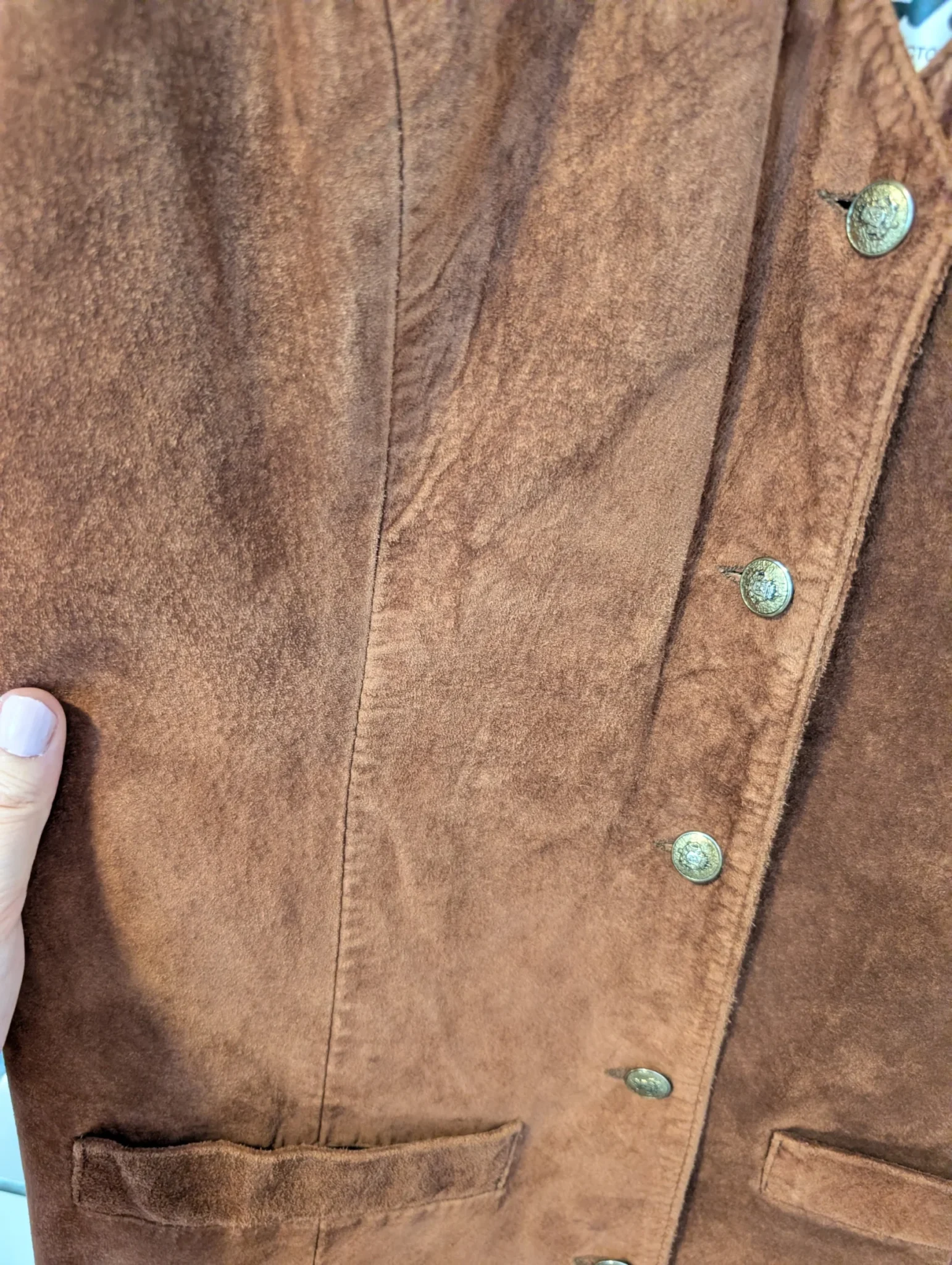 Image for Veste vintage en suède Sz L