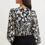 Thumbnail for 🌷Floral wrap-around blouse