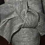 Thumbnail for Browns-Mules blanche et argentée en toile à fils scintillants