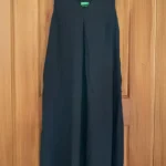 Featured thumbnail for Robe trapèze noire en lin United Colors of Benetton – sans manches