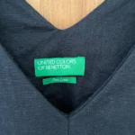 Thumbnail for Robe trapèze noire en lin United Colors of Benetton – sans manches