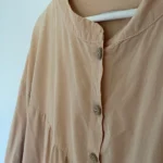 Thumbnail for Peach-beige button-front dress Zara