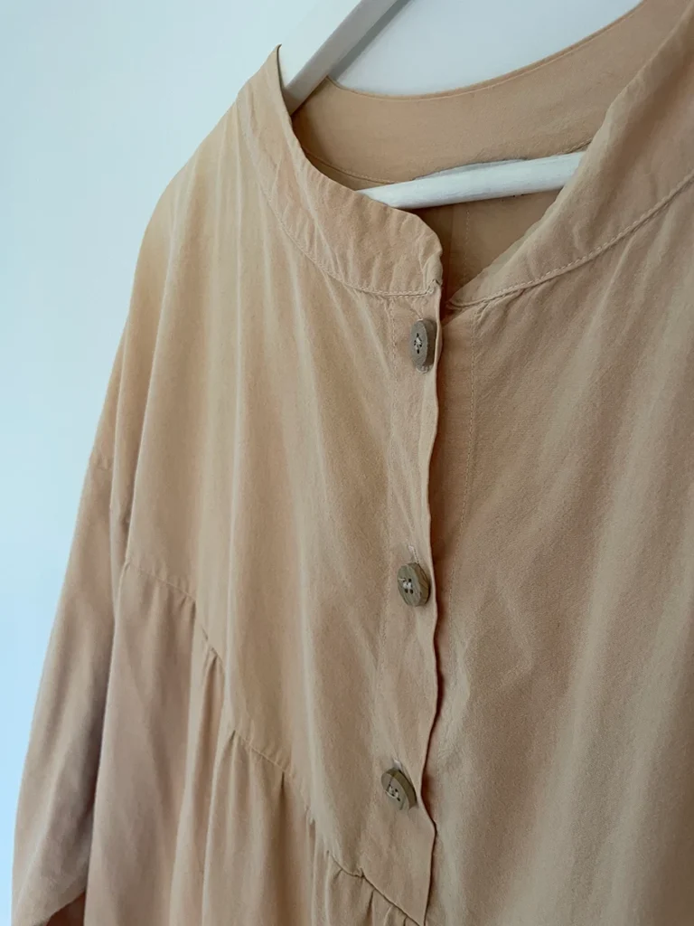Image for Peach-beige button-front dress Zara