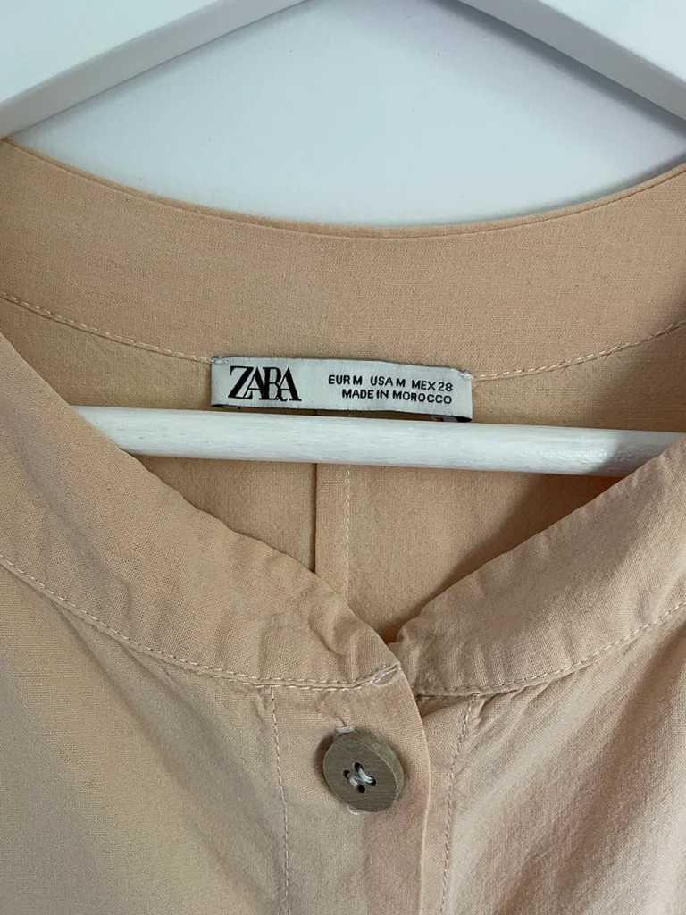 Image for Peach-beige button-front dress Zara